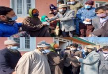 DC Kupwara visits fire victims at Kalaroose