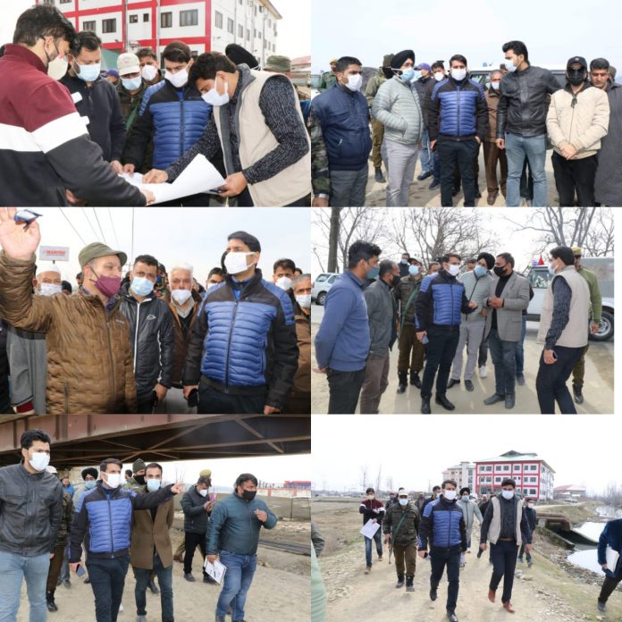 DC Srinagar inspects progress of Major Projects Lasjan Grade Separator BRO and NHIDCL works 18-