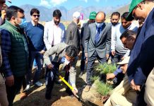 Comm Secy Forests kick starts plantation drive at SKUAST Forestry campus Benhama