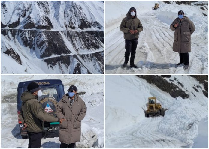 DC Ganderbal inspects snow clearance at Zojila pass