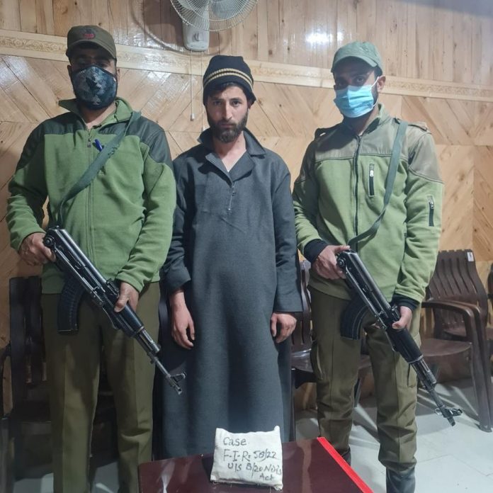 Drug peddler arrested in Kupwara, 21-03-2022