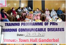 One-day sensitisation programme for PRIs on communicable diseases held at Gbl