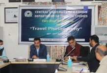 CUK’s Deptt of Tourism holds workshop on ‘Travel Photography’