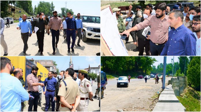 DDC Ganderbal inspects progress on Pandach-Beehama road widening 17-