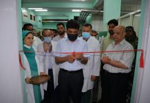 Chief Secretary Dedicates State Of Art Burn  Unit to public at SKIMS