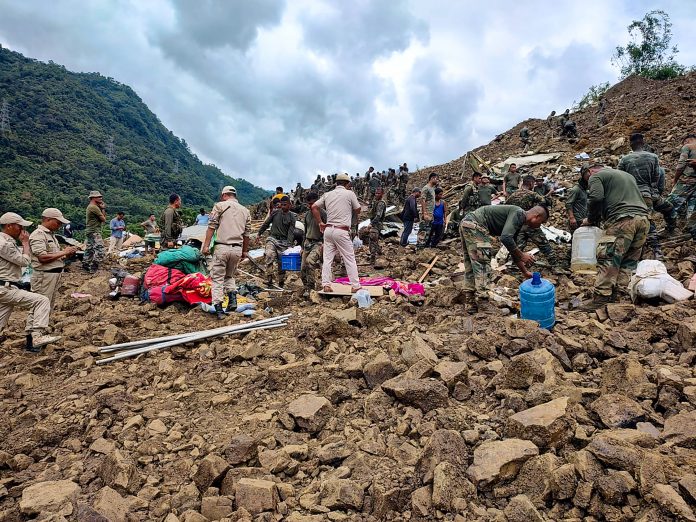 Landslide in Tupul, Manipur