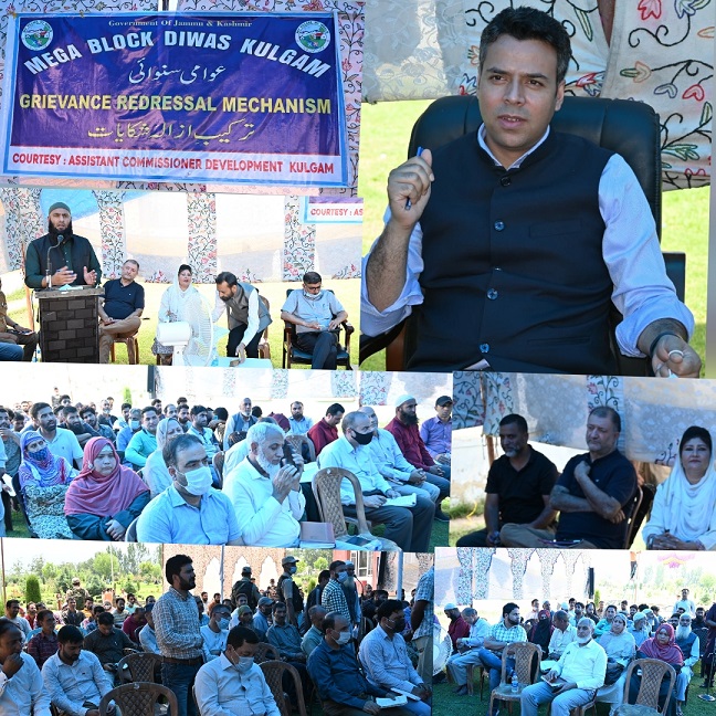 DC presides over at grievances redressal camp at Kulgam listens issues grievances of people for redressal