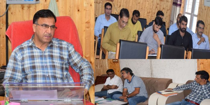 ADDC Pulwama chaired a meeting to review progress of development works