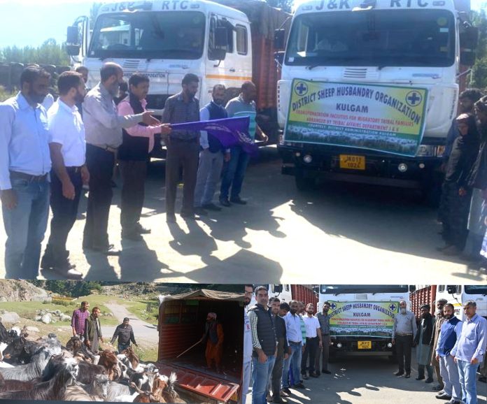ADDC flags- off vehicles carrying families, live stock of migratory tribal population