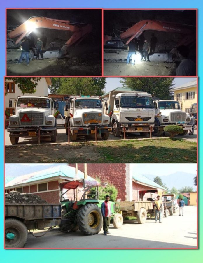 Distt Admin B’pora seizes vehicles involved in illegal mining during Night Operations-8