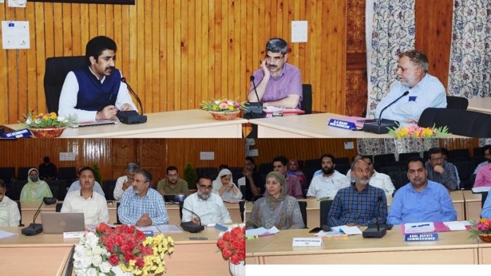 DC Budgam chair 4th weekly interdepartmental Coordination committee meeting.