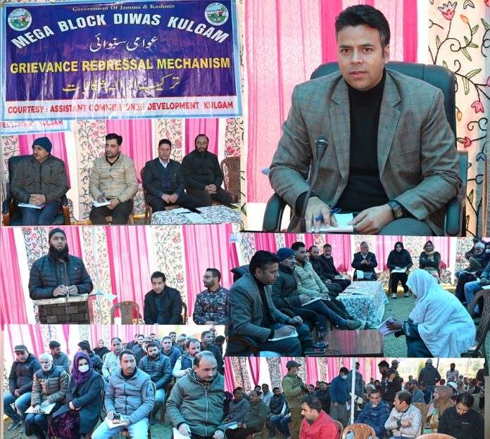 Mega Block Diwas held at Kulgam, DC presides over at grievance redressal camp at Kulgam