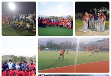 Floodlight lit stadiums host multiple matches to commemorate the G-20 meet in Kashmir.