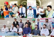 Screening camp held for workers at Khellani Tunnel construction site