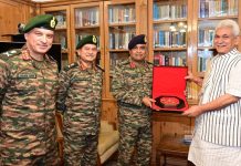 Chief of Army Staff calls on Lt Governor