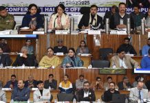 Satish Sharma reviews development projects, flagship schemes in Udhampur
