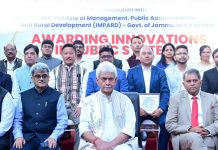 LG felicitates the Winners of Centre for Innovations in Public Systems (CIPS) Awards in Srinagar