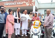Social Welfare Department distributes Motorized Tricycles to specially abled at Samba
