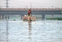 Yamuna river flows above danger mark in Delhi