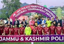 LG addresses closing ceremony of 20th J&K Police Martyr’s Memorial Football Tournament at Srinagar