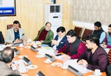 Javed Rana and Javid Dar review key issues in Baramulla, Sopore, Rafiabad Constituencies