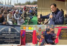 Javid Dar lays foundation stones for various developmental projects across Baramulla