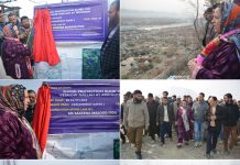 Sakeena Itoo lays foundation stones for multiple flood mitigation projects across Kulgam district