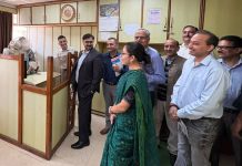 Satish Sharma inspects departmental offices on opening day of Darbar Move