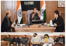 Div Com Kashmir takes review of Handicrafts & Handloom Department