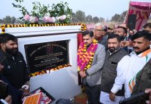 Satish Sharma inaugurates Indoor Stadium with multi-sports facility at Khour