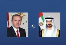 UAE and Turkish Presidents discuss bilateral cooperation